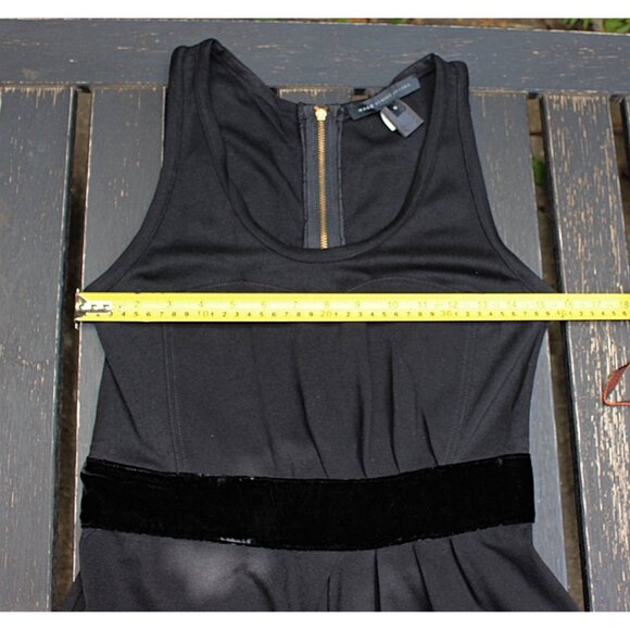 Marc by Marc Jacobs - Retro-Style, Velvet Trim Ponte Knit Dress w/ Ruffle Hem, S - Picture 6 of 12